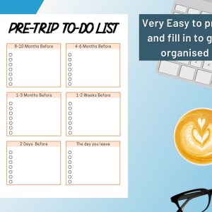 Pre trip travel planner Printable 3