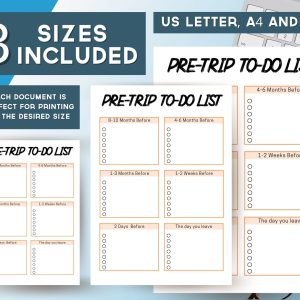 Pre trip travel planner Printable 5