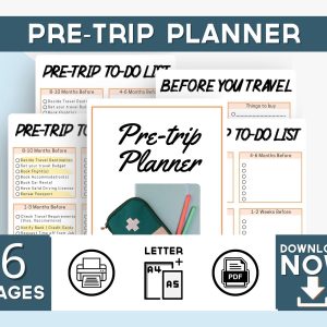 Pre trip travel planner Printable 7
