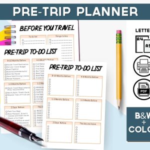 Pre trip travel planner Printable 8